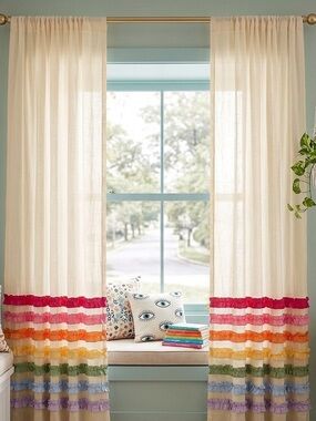 PB Teen Pottery Barn Casa Siesta Sheer Curtain Panel NEW!